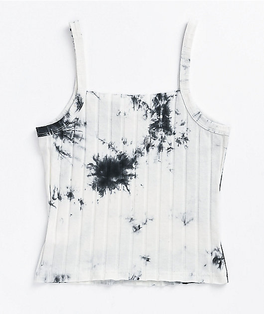 Chance Square Neck Grey Tie Dye Tank Top