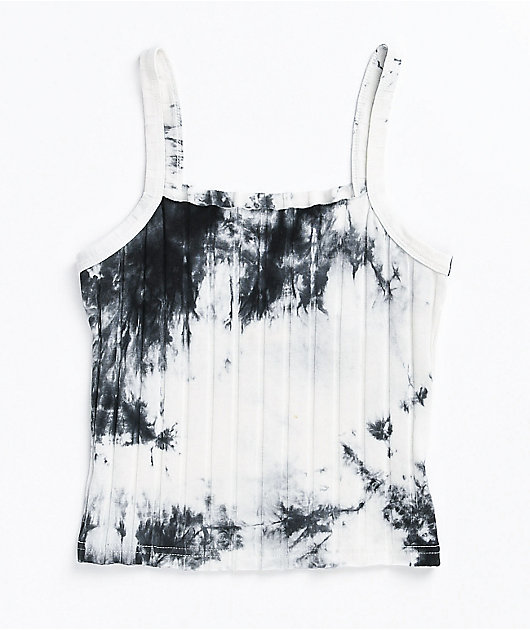 Chance Square Neck Grey Tie Dye Tank Top