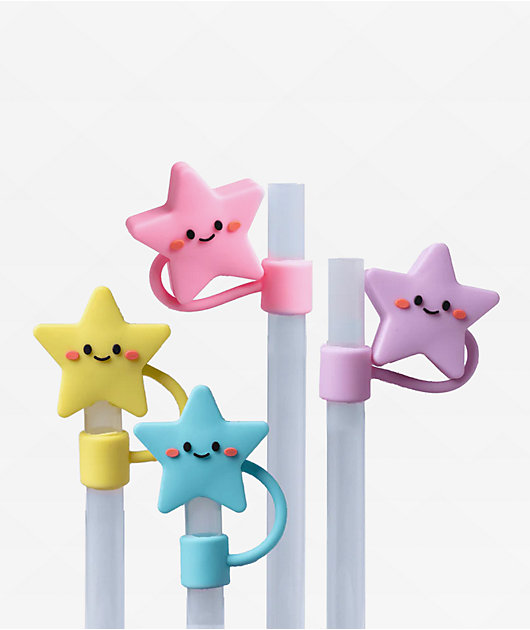 CharCharms Star 4-Pack Straw Toppers
