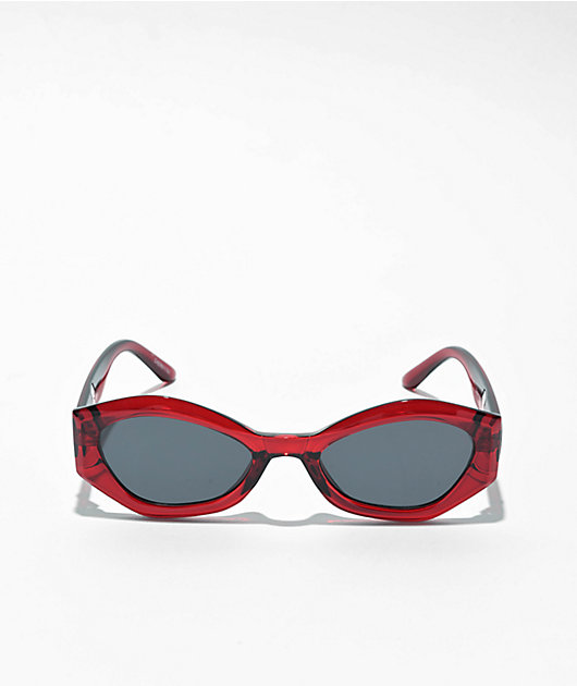 Cherry Bomb Crystal Red Smoke Sunglasses