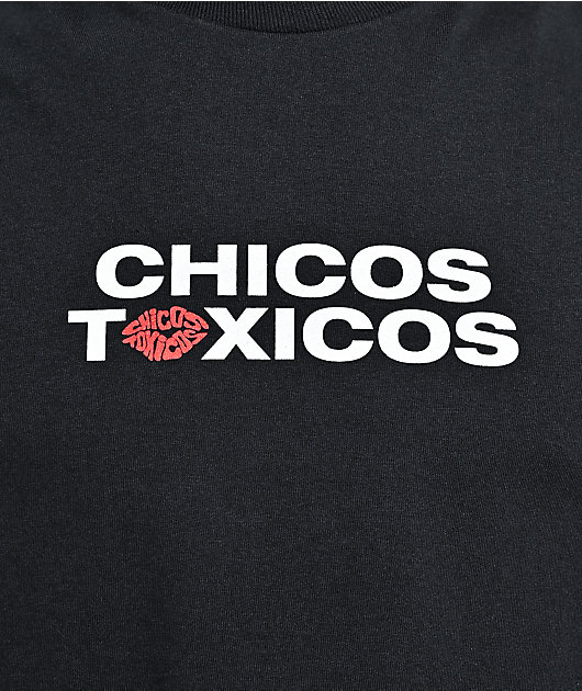 Chicos Toxicos I Love Toxicas Rhinestone Black T-Shirt