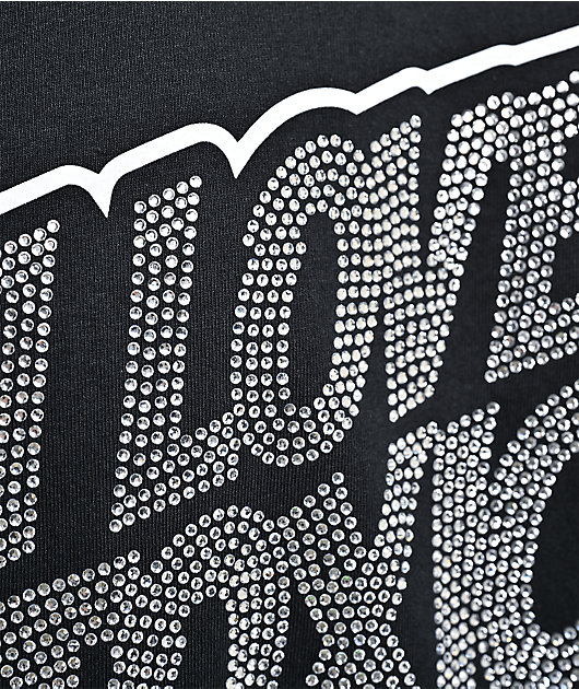 Chicos Toxicos I Love Toxicas Rhinestone Black T-Shirt