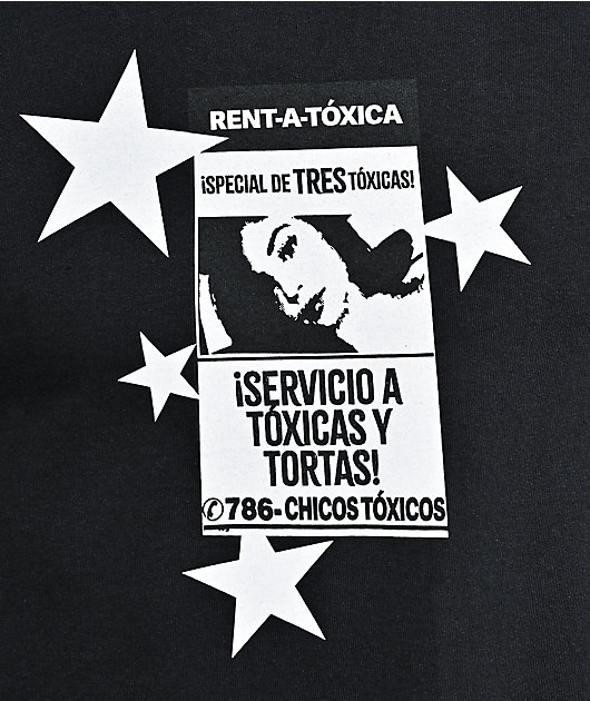 Chicos Toxicos Rent A Toxica Black T-Shirt