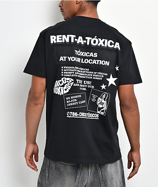 Chicos Toxicos Rent A Toxica Black T-Shirt