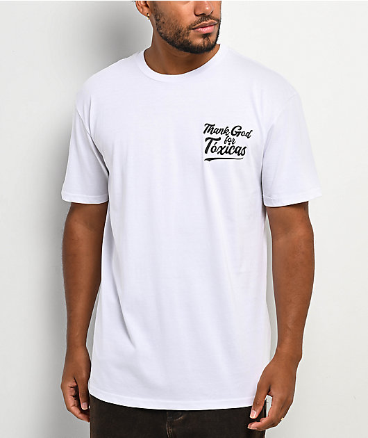 Chicos Toxicos Thank God White T-Shirt