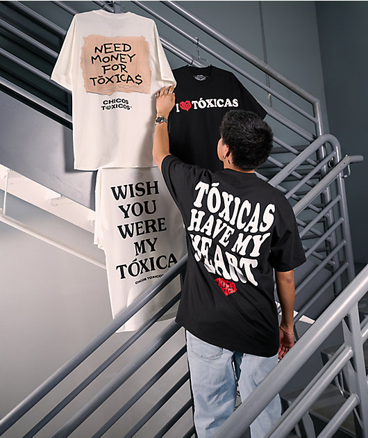 Chicos Toxicos Toxicas Have My Heart Black T-Shirt