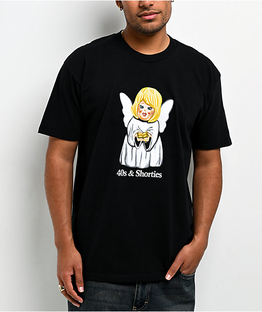 Chicos Toxicos x 40s & Shorties Angels Black T-Shirt | Zumiez
