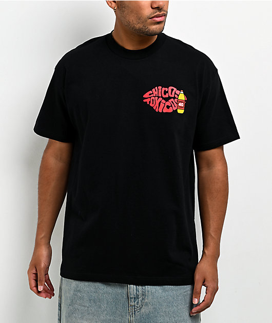 Chicos Toxicos x 40s & Shorties Caguamas Black T-Shirt | Zumiez