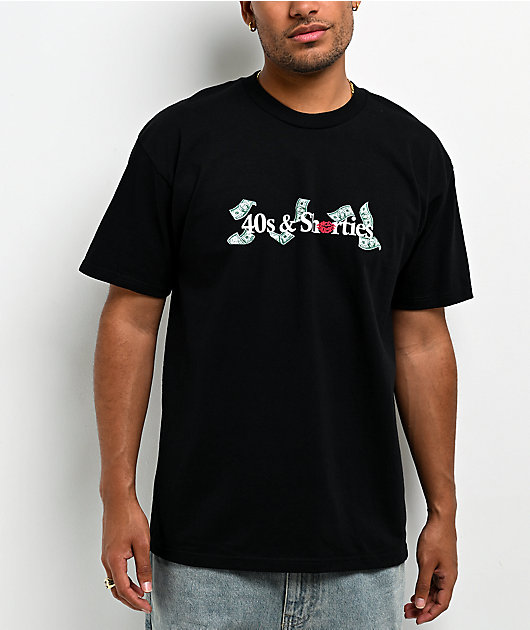 Chicos Toxicos x 40s & Shorties Need Money Black T-Shirt | Zumiez