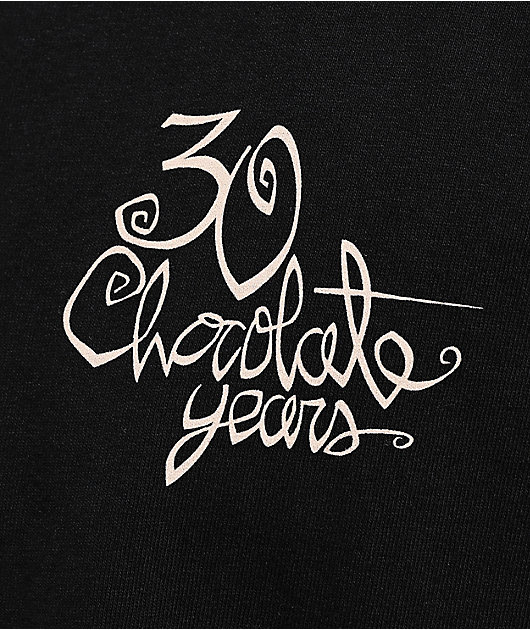 Chocolate 30 Years Garment Dye Black T-Shirt