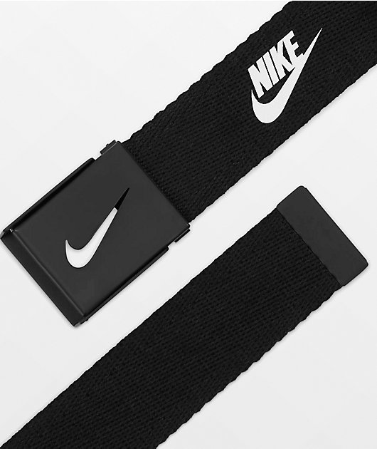 Cinturón tejido en blanco y negro Nike Futura 