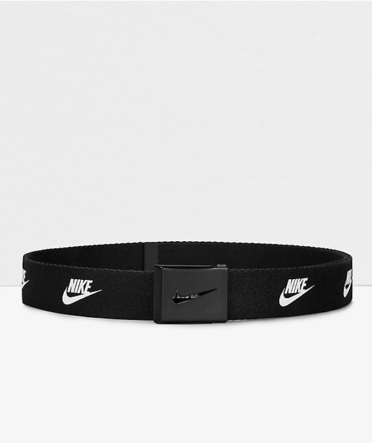 Cinturón tejido en blanco y negro Nike Futura 