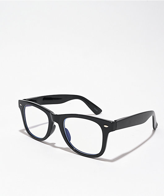 Classic Black & Blue Light Square Sunglasses