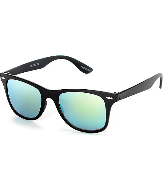 Classic Friday Smooth Black & Gold Mirrored Sunglasses