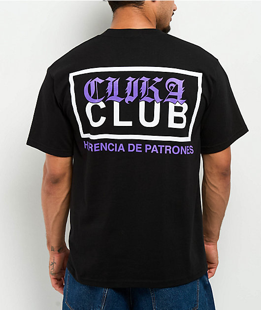 Clika by Herencia de Patrones x Pro Club Heavyweight Black T-Shirt