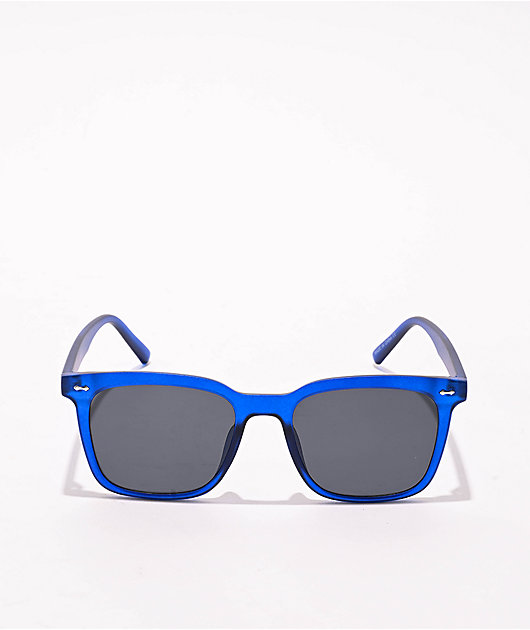 Closed Squares Blue Sunglasses