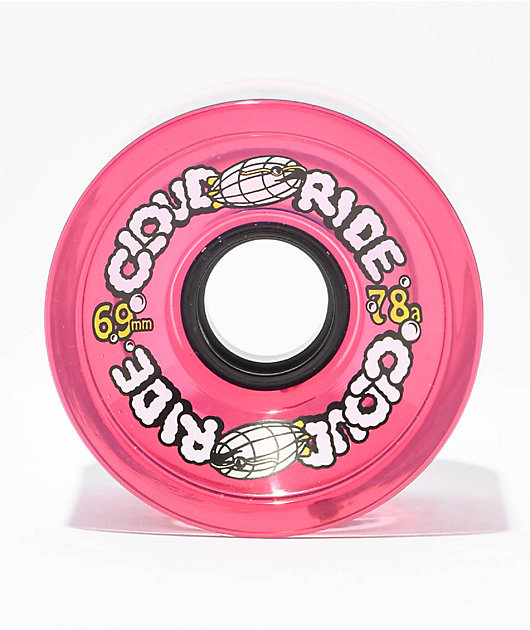 【ふるさと割】 69mm Pink Clear Ride Cloud 78a Zumiez | Wheels Cruiser チャーム