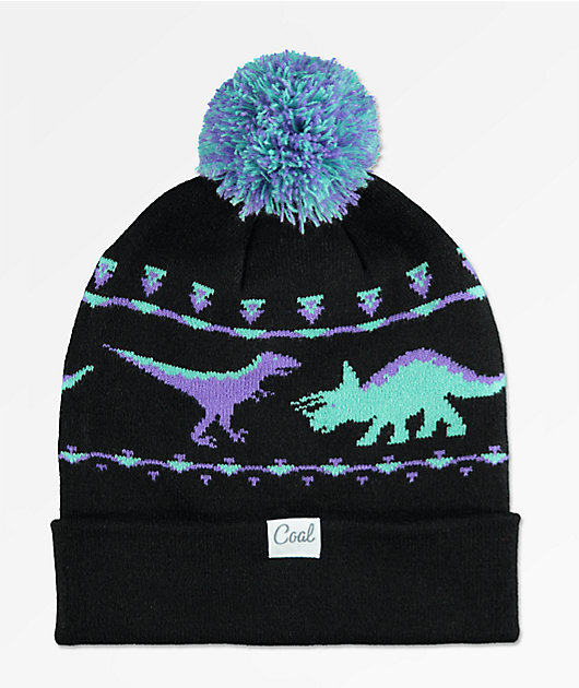 Coal Dina Black Pom Beanie