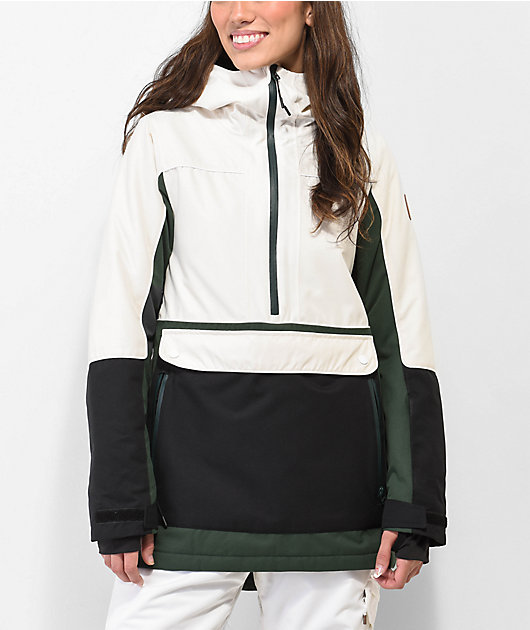 Coal Keele Green & White K Anorak Snowboard Jacket   Zumiez