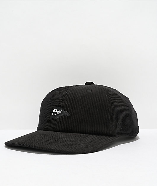 Coal The Whidbey Black Corduroy Strapback Hat