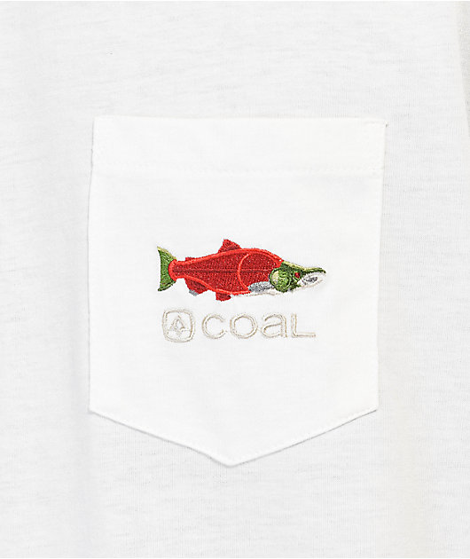 Coal Zypher Salmon White Pocket T-Shirt