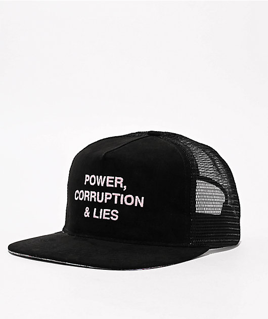 Color Bars Power, Corruption, & Lies Black Trucker Hat | Zumiez
