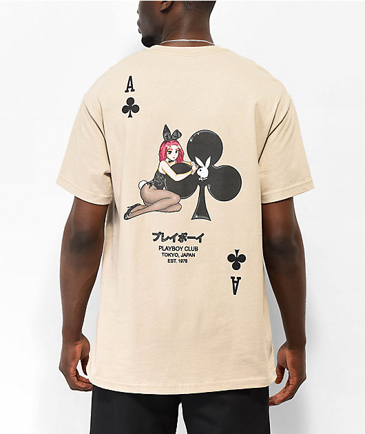 Color Bars X Playboy Ace Of Clubs Sand T Shirt Zumiez