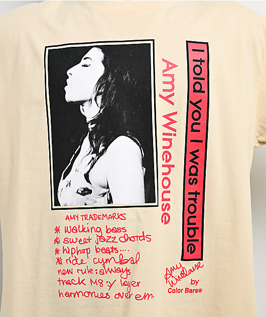 Color Bars x Amy Winehouse Trouble Beige T-Shirt