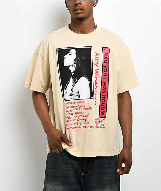 Color Bars x Amy Winehouse Trouble Beige T-Shirt