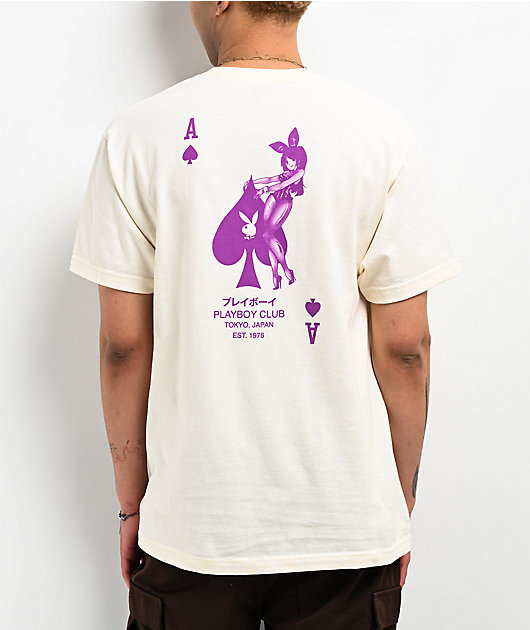 Color Bars x Playboy Ace Of Spades Cream T Shirt Zumiez