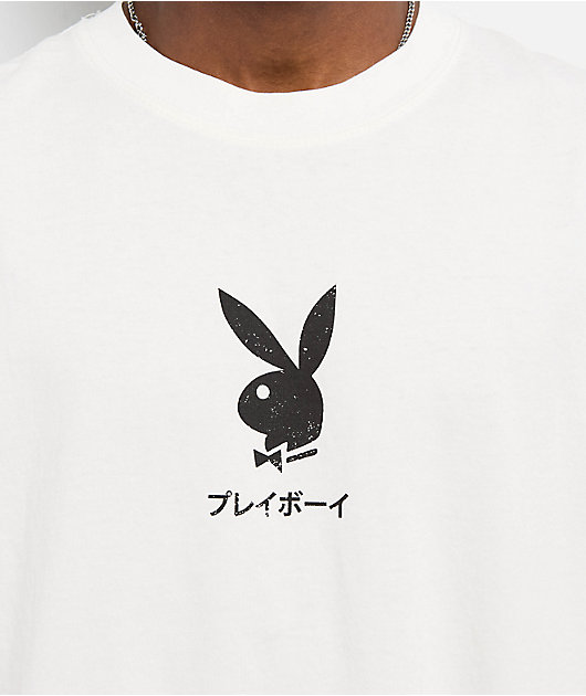海外【COLOR BARS x Playboy】 Ace Of Spades Mens Boxy Tee Color Bars x Playboy Ace Of Spades Cream T-Shirt | Zumiez