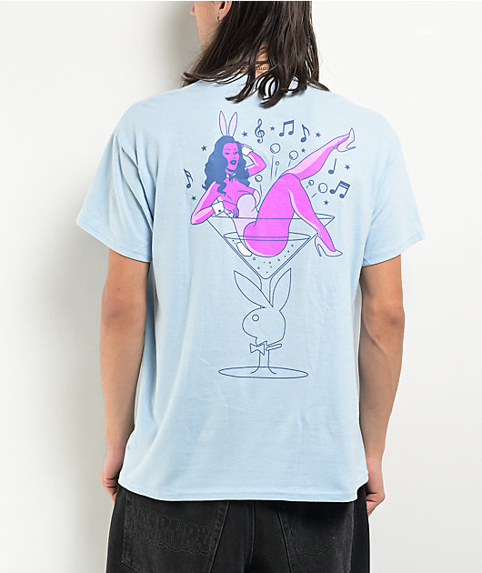 Color Bars x Playboy Casino Light Blue T-Shirt | Zumiez