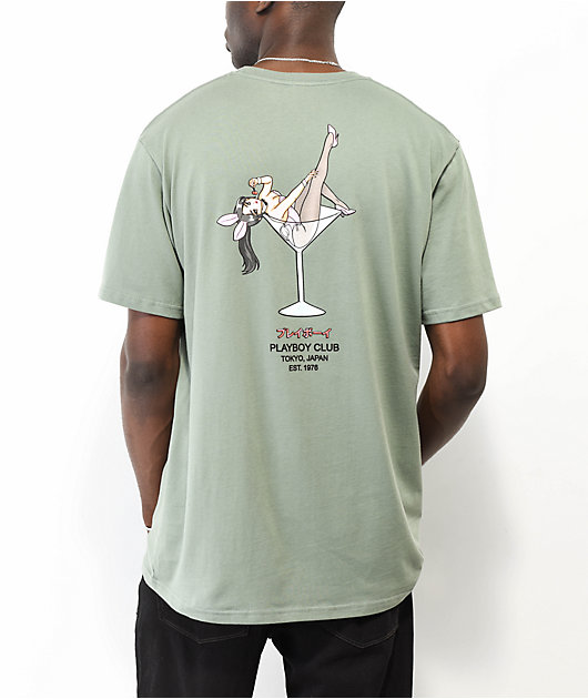 Color Bars x Playboy Cherry Martini Green T Shirt Zumiez