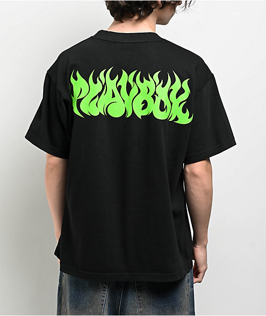 Color Bars x Playboy Flames 2.0 Black T-Shirt | Zumiez