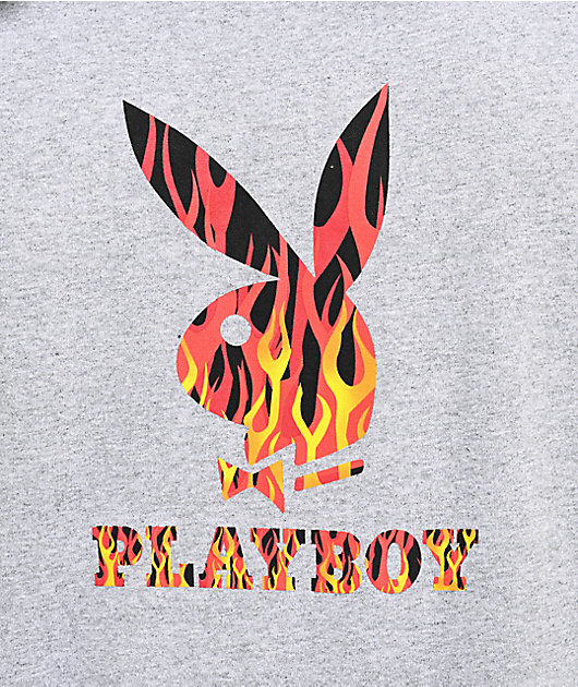 Color Bars x Playboy Flames Heather Grey T-Shirt | Zumiez