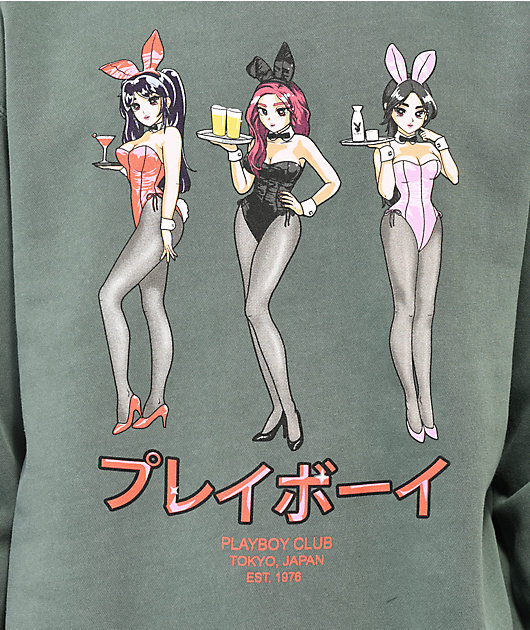 Playboy Club Sweatshirt Tokyo Japan Mens Anime Card Ace Of Hearts. size  Small | eBay