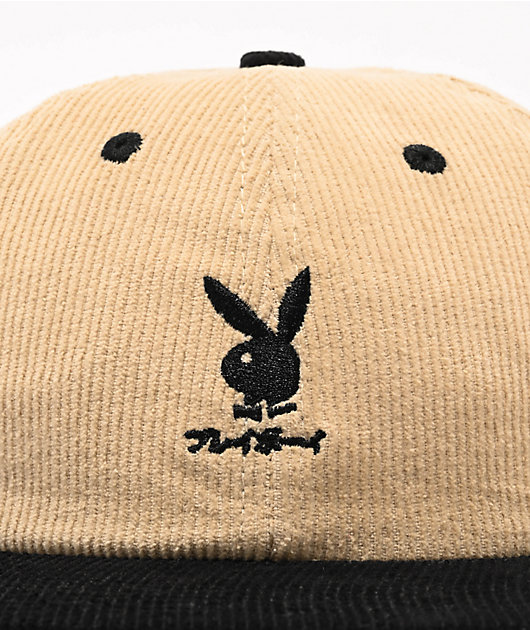 特別セーフ Japanese Playboy x Bars Color Rabbit Corduroy Black & Beige 帽子