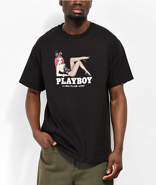 Black playboy t shirt sales