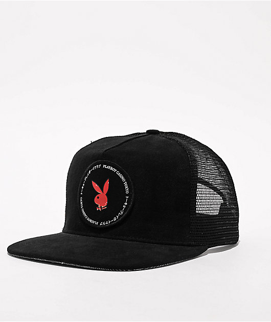 Color Bars x Playboy Tokyo Black Trucker Hat | Zumiez