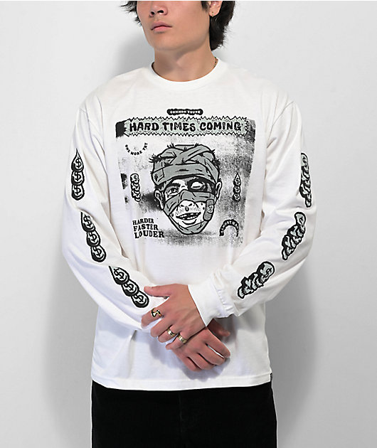 Common Youth Hard Times White Long Sleeve T-Shirt | Zumiez