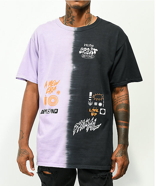 Coney Island Picnic A New Era Black & Lavender Tie Dye T-Shirt