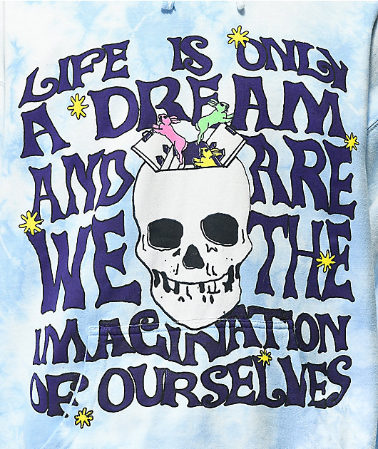 Coney Island Picnic Life Is A Dream sudadera con capucha tie dye azul