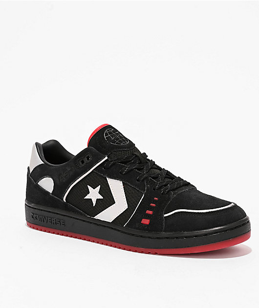 Converse AS-1 Pro Black, Silver & Red Skate Shoes | Zumiez