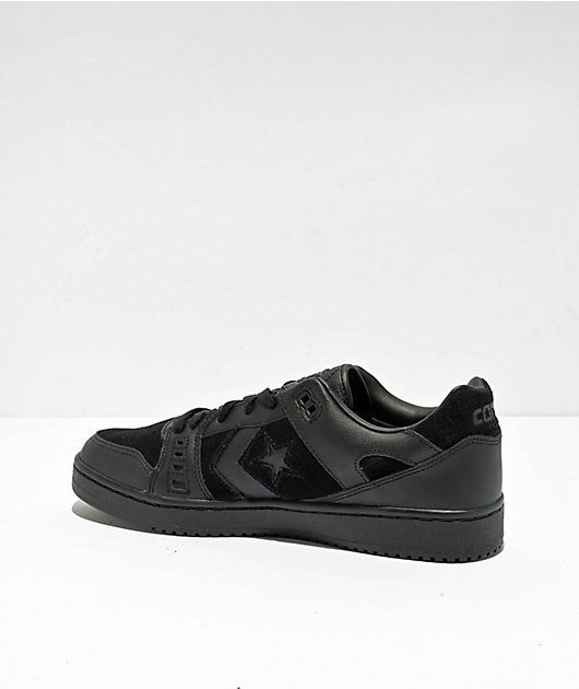 Converse full black store leather