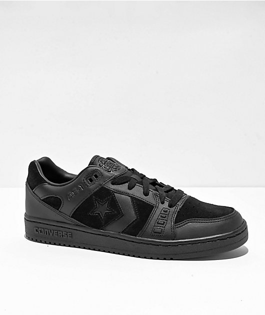 Leather chucks black on sale