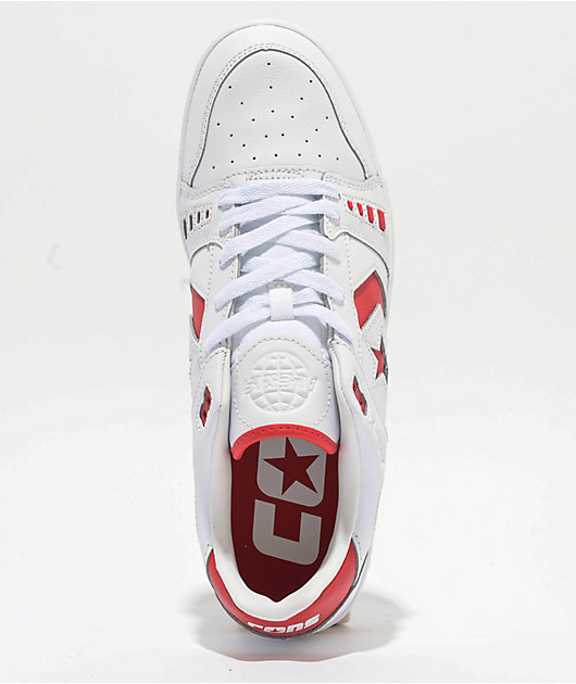 Converse AS-1 Pro White & Red Skate Shoes | Zumiez
