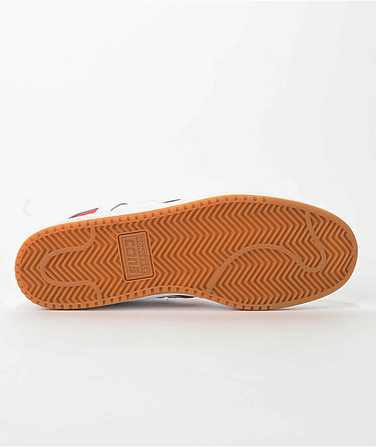 Converse AS-1 Pro White & Red Skate Shoes | Zumiez