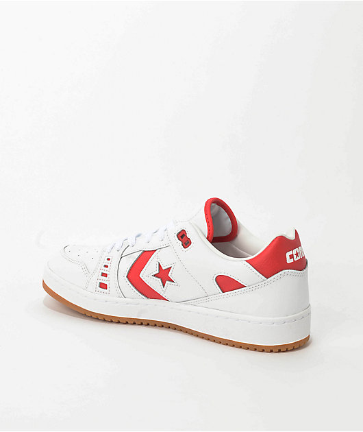 Converse AS-1 Pro White & Red Skate Shoes | Zumiez