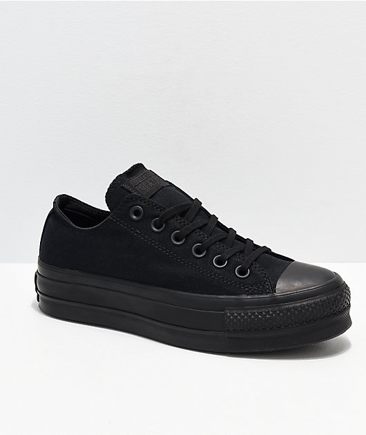 Converse CTAS Clean Lift Ox zapatos negros con plataforma | Zumiez