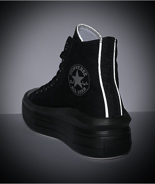 Converse CTAS Move Hi-Top All Black Platform Shoes